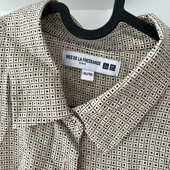 Uniqlo Tops - Uniqlo Ines De La Fressange Women's Silk Long Sleeve Shirt